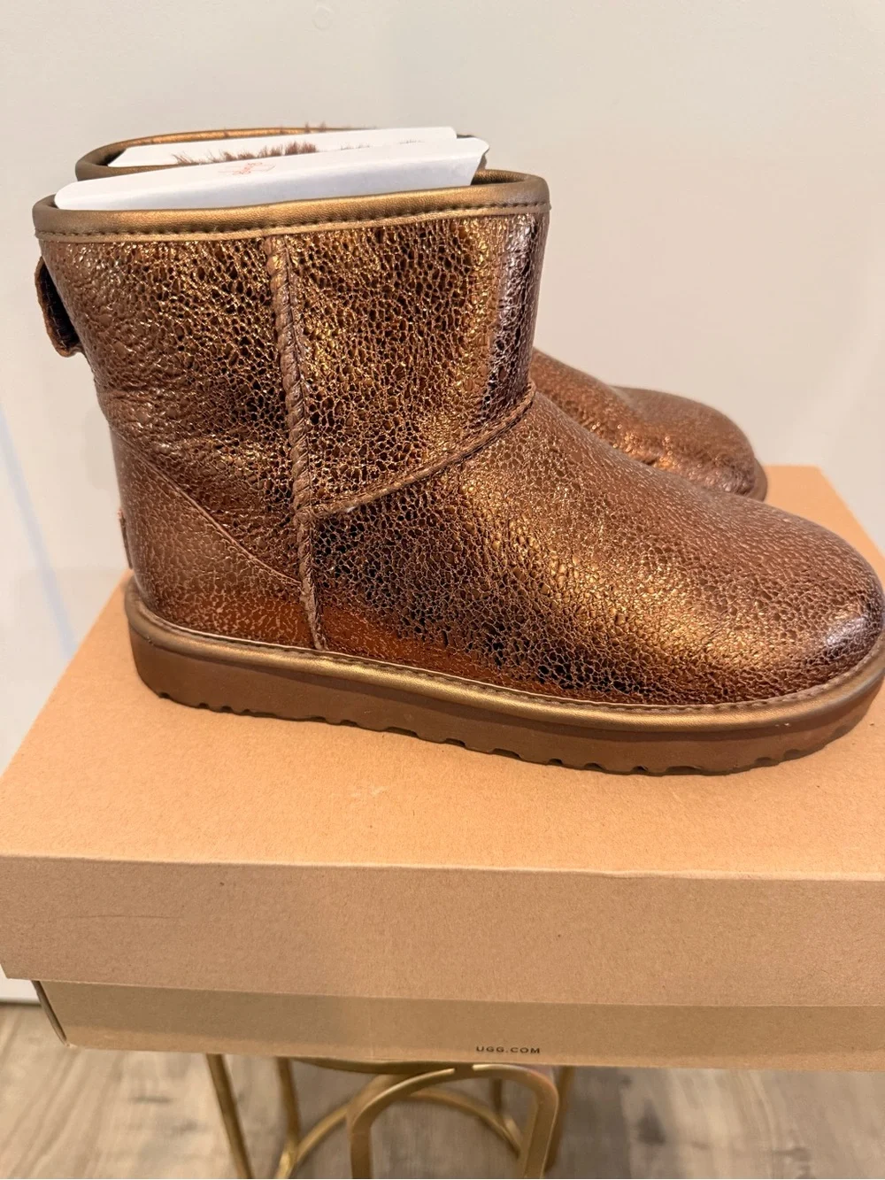 UGG Women’s Classic Mini Metallic Sparkle Boots